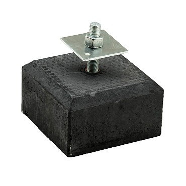 Betontegel 18x18x10 cm, recht, flexibele stelplaat, M20, antraciet