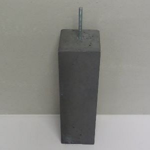 Betonpoer 17x17x58 cm antra, met facet (15x15), cpl.
