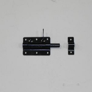 Hangslotgrendel 100 mm zwart gepoedercoat