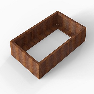 Bloembak Module+ 90x150x28 cm Corten