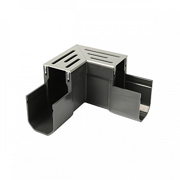 WS Luxury Drain Hoekstuk Grijs
