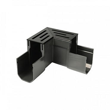 WS Luxury Drain Hoekstuk Zwart