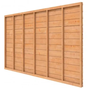 Douglas wandpakket t.b.v. enkelzijdige wand Comfort/DHZ 371x224 cm, kleurloos geïmpregneerd