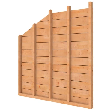 Douglas wandpakket t.b.v. enkelzijdige zijwand kapschuur Comfort, kleurloos geïmpregneerd