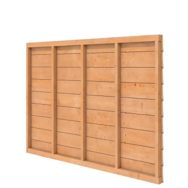 Douglas wandpakket t.b.v. enkelzijdige wand kapschuur Comfort 229x162 cm, onbehandeld