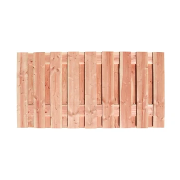 Douglas fijnbezaagd plankenscherm 19-planks 15 mm, 180 x 90 cm t.b.v. betonsysteem, onbehandeld.