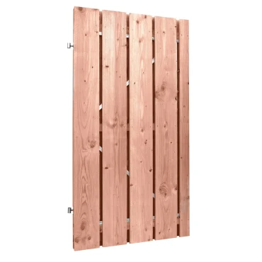 Douglas fijnbezaagde plankendeur op verstelbaar stalen frame, 19 mm, 100x195 cm, onbehandeld.
