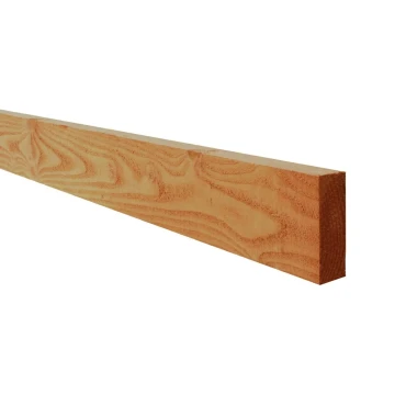Douglas fijnbezaagde gording 7,5x22,5x400 cm, groen geïmpregneerd.