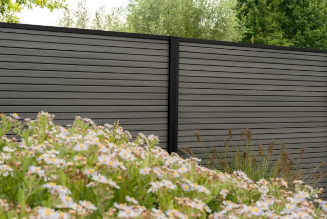 Newtechwood co-extrusie composiet scherm triple, 180x180 cm, silver gray.