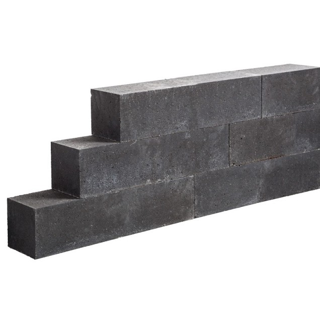 Garden Wall Black 15x15x60 cm