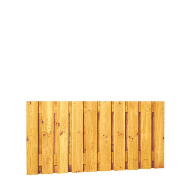 Geschaafd plankenscherm 21-planks grenen 15 mm 180 x 89 cm, verticaal recht.