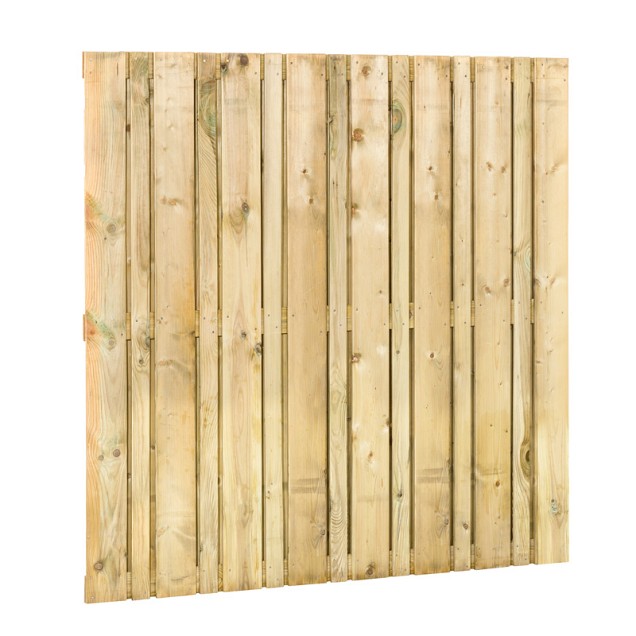 Geschaafd plankenscherm vuren Linia, 180 x 180 cm.