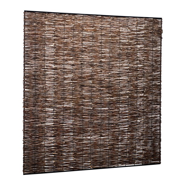 Wilgentenenscherm fijn, met ijzeren frame, 180x180 cm