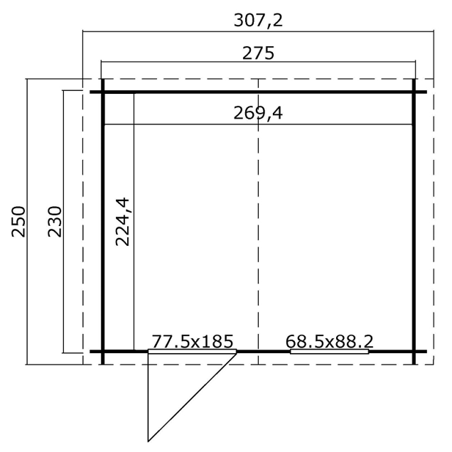 Blokhut Nina 275x230