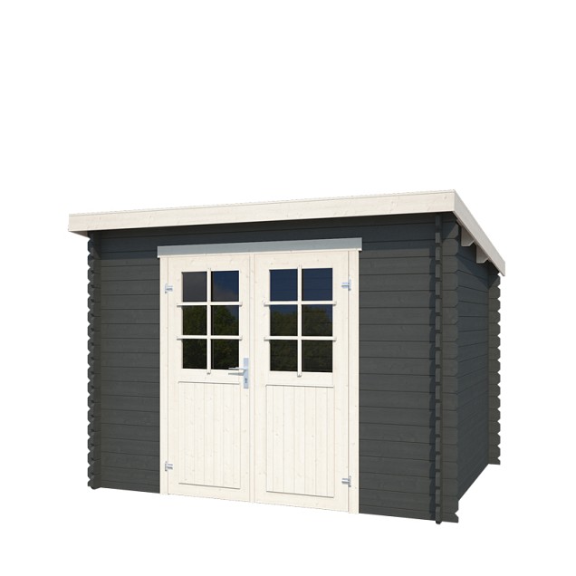 Blokhut Nadia 275x175 Carbon Grey-Wit