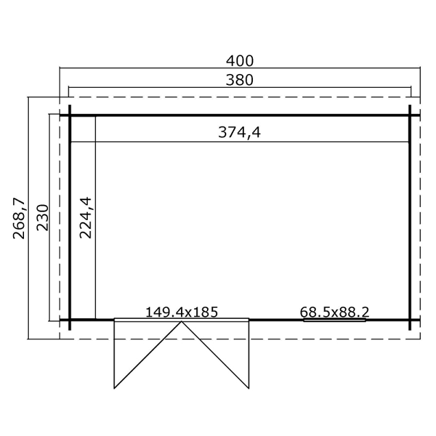 Blokhut Amira 380x230