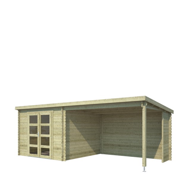 Blokhut Manuel 600x275 Olijfgroen Geïmpregneerd