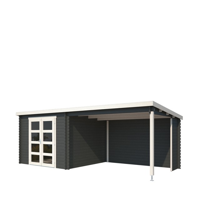 Blokhut Manuel 600x275 Carbon Grey-Wit