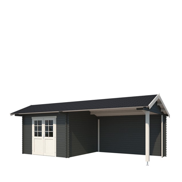 Blokhut Maribel 680x300 Carbon Grey-Wit