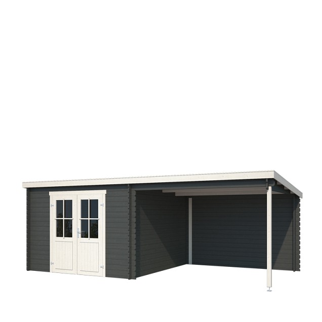Blokhut Orlando 581x292 Carbon Grey-Wit