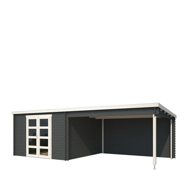 Blokhut Olenka 710x330 Carbon Grey-Wit