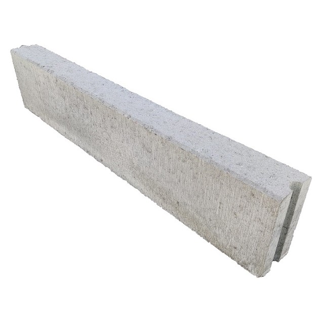 Betonband bocht R=2: 10x20x100 cm grijs