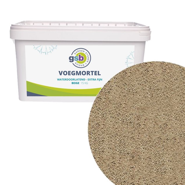 GSB Voegmortel fijn 15 kg - Beige