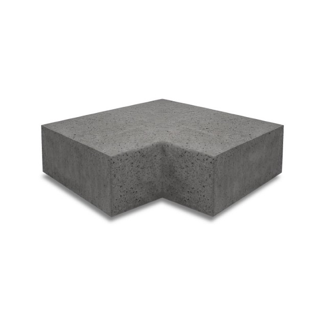 Oudhollandsche hoekstuk traptrede 90° buiten 37x15 Antraciet
