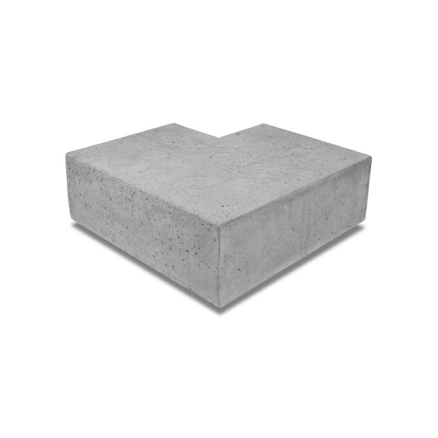 Oudhollandsche hoekstuk traptrede 90° binnen 37x15 Grijs