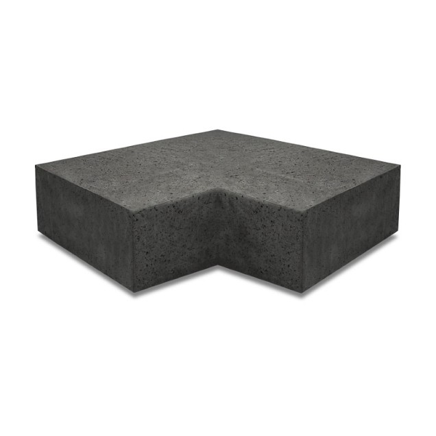 Oudhollandsch hoekstuk traptrede 90° binnen 40x20 Carbon