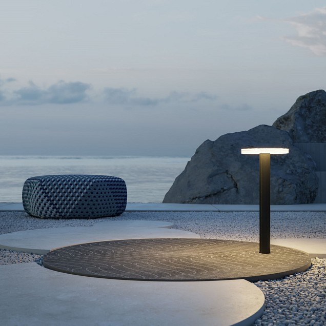 Keramische tegel TD Decor ø120 cm x 2 cm - Model C - Wave