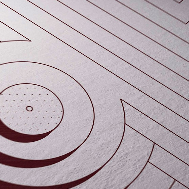 Keramische tegel TD Decor ø120 cm x 2 cm - Model C - Dionysos