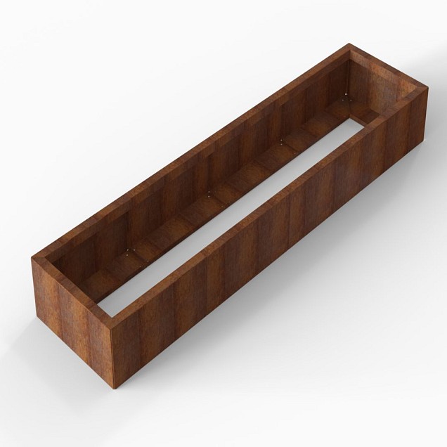 Bloembak Module+ 60x240x28 cm Corten