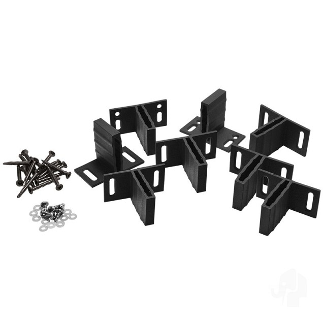 Elephant T beslagset antraciet gecoat aluminium