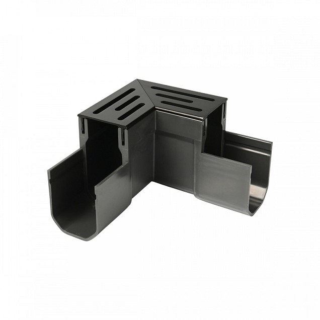 WS Luxury Drain Hoekstuk Zwart