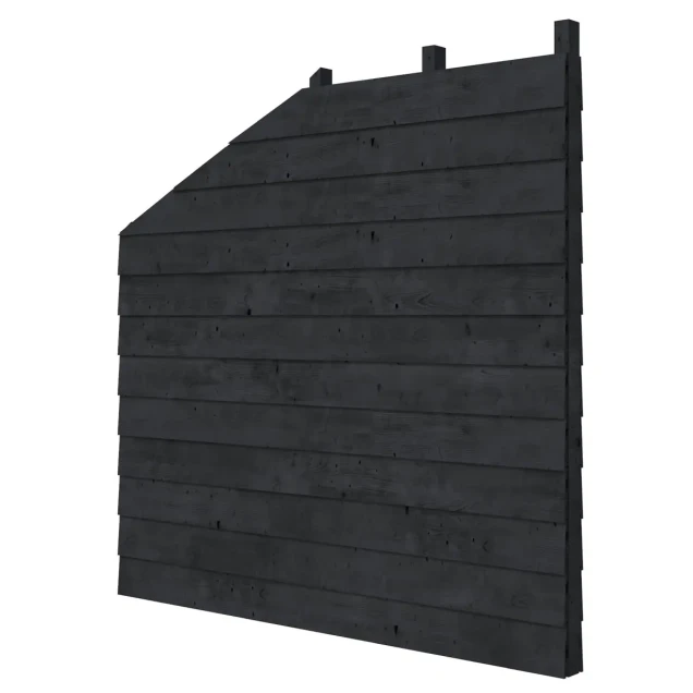Douglas wandpakket t.b.v. dubbelzijdige zijwand kapschuur Comfort, zwart geïmpregneerd