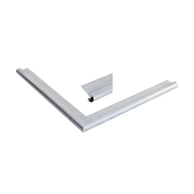 Aluminium daktrimset met ronde kraal t.b.v. plat dak, maximale dakmaat 505x350 cm