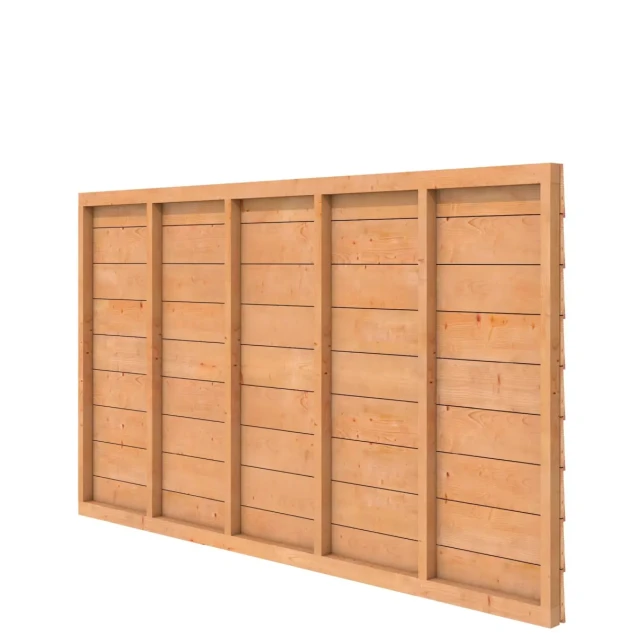 Douglas wandpakket t.b.v. enkelzijdige wand kapschuur Comfort 278.5x162 cm, kleurloos geïmpregneerd