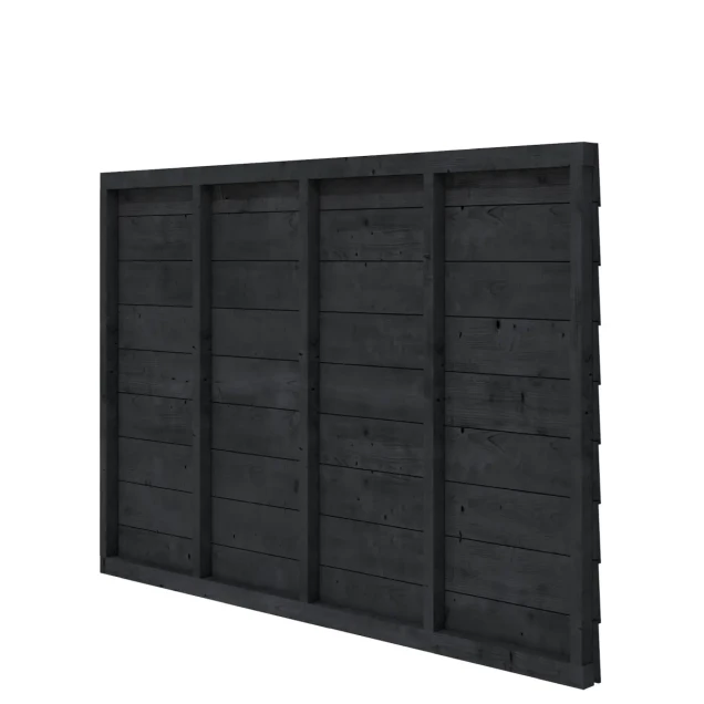 Douglas wandpakket t.b.v. enkelzijdige wand kapschuur Comfort 229x162 cm, zwart geïmpregneerd