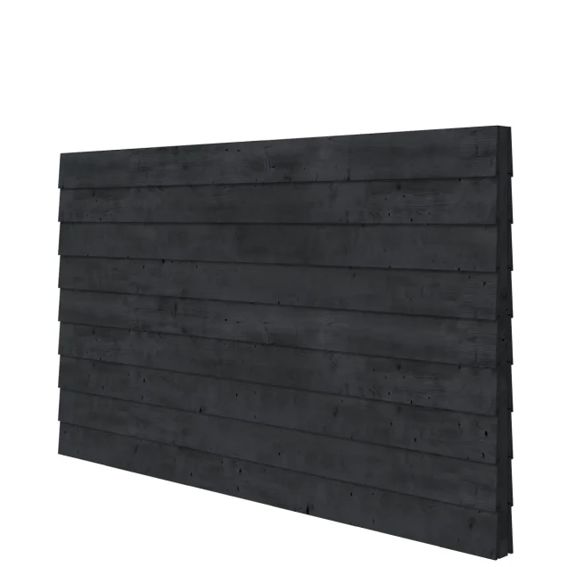 Douglas wandpakket t.b.v. dubbelzijdige wand kapschuur Comfort 278.5x162 cm, zwart geïmpregneerd