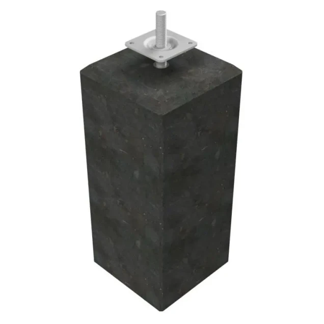 Betonpoer XL 22x22x40 cm, antraciet, schroefdraad M20