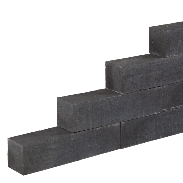 Garden Wall Black 15x15x60