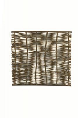 Wilgentenenscherm grof, boven- en onderkant voorzien van latten, 90x180 cm