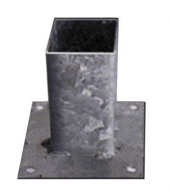 Vloerpaalhouder verzinkt 12x12 cm