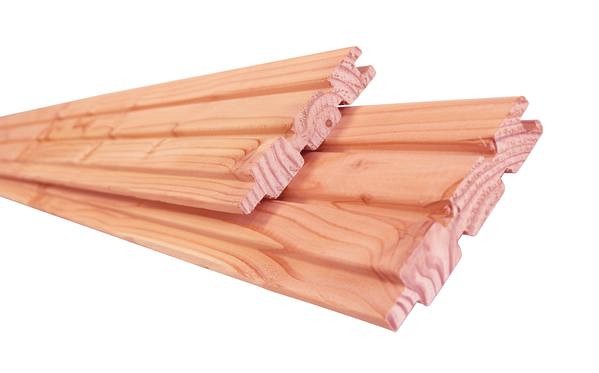 Douglas geschaafd 2-zijdig triple profielplank 2.7x14.5x224 cm, onbehandeld