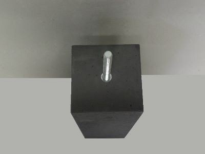 Betonpoer 12x12x58 cm antra, zonder facet, cpl.