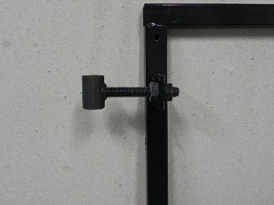 Verstelbaar poortframe gegal 90 x 155 cm zwart gepoedercoat