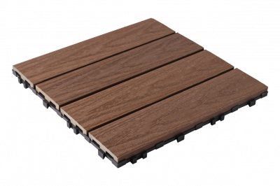 NewTechWood HKC kliktegel, 30 x 30 cm, Teak