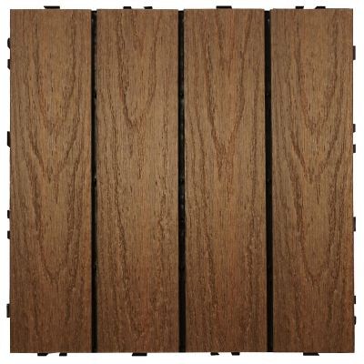 NewTechWood HKC kliktegel, 30 x 30 cm, Teak
